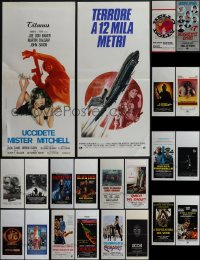 4s0620 LOT OF 22 FORMERLY FOLDED ITALIAN LOCANDINAS 1970s-1980s a variety of cool movie images!
