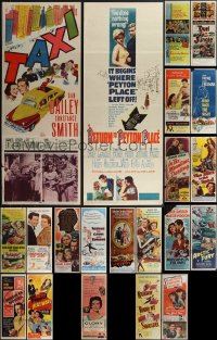 4s0609 LOT OF 25 FORMERLY FOLDED INSERTS 1950s-1970s great images from a variety of movies!