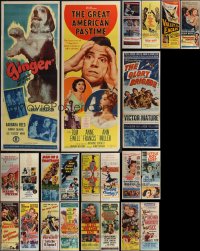 4s0611 LOT OF 23 FORMERLY FOLDED INSERTS 1940s-1950s great images from a variety of movies!