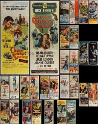 4s0605 LOT OF 29 FORMERLY FOLDED INSERTS 1940s-1970s great images from a variety of movies!