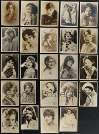 4s0861 LOT OF 24 1920S 5X7 FAN PHOTOS WITH FACSIMILE AUTOGRAPHS 1920s Mary Astor, Bebe Daniels!