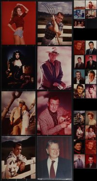 4s0911 LOT OF 37 COLOR REPRO PHOTOS 1980s great portraits of top Hollywood stars!