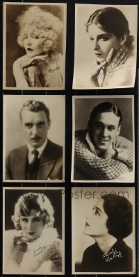4s0865 LOT OF 6 1920S 5X7 FAN PHOTOS WITH FACSIMILE AUTOGRAPHS 1920s Mae Murray, John Gilbert!