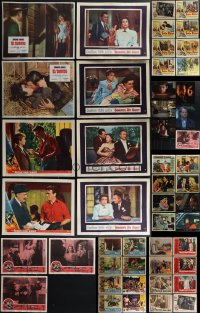 4s0314 LOT OF 75 LOBBY CARDS 1950s-1990s mostly incomplete sets from several different movies!