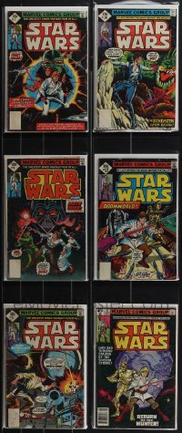 4s0189 LOT OF 6 MARVEL STAR WARS COMIC BOOKS 1970s-1980s includes some reprints!