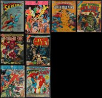 4s0180 LOT OF 8 OVERSIZED COMIC BOOKS 1970s Superman, Fantastic Four, Star Wars, Flash & more!