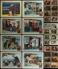 4s0353 LOT OF 32 1950S HORROR/SCI-FI LOBBY CARDS 1950s complete sets from four different movies!