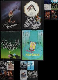 4s0639 LOT OF 28 MOSTLY UNFOLDED CZECH POSTERS 1970s-1990s a variety of cool movie images!