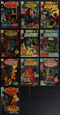 4s0169 LOT OF 10 TOWER OF SHADOWS COMIC BOOKS 1970s cool Marvel Comics horror stories!