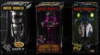 4s0597 LOT OF 3 WACKY WOBBLER SCI-FI FIGURES 1985 Gort, Robby the Robot & The Fly, one signed!