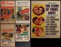 4s0074 LOT OF 5 UNFOLDED WINDOW CARDS 1940s-1950s great images from a variety of different movies!
