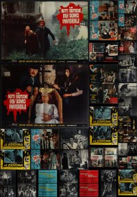 4s0678 LOT OF 54 FORMERLY FOLDED ITALIAN 19X27 PHOTOBUSTAS 1960s-1970s a variety of movie images!