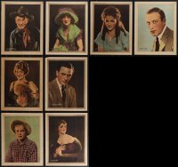 4s0577 LOT OF 8 UNIVERSAL 11X14 PORTRAIT CARDS 1910s great color images of top stars of the day!