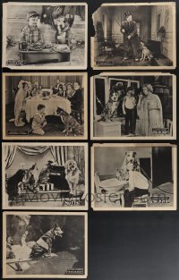 4s0382 LOT OF 7 SILENT LOBBY CARDS SHOWING DOGS 1920s Brownie the Wonder Dog in hilarious situations