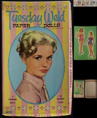 4s0603 LOT OF 1 TUESDAY WELD PAPER DOLL SET 1959 includes 2 standing dolls & 58 costume pieces!