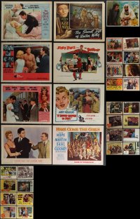4s0352 LOT OF 33 1940-80 COMEDIES & MUSICALS LOBBY CARDS SOME W/ DORIS DAY 1940-1980 cool scenes!