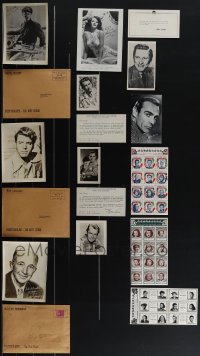 4s0890 LOT OF 18 FAN PHOTOS & MISCELLANEOUS ITEMS 1940s John Wayne, Sean Connery & more!
