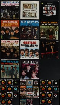 4s0892 LOT OF 11 MOSTLY BEATLES 45RPM RECORDS 1960s-1970s also includes The Doors & Rolling Stones!