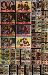 4s0300 LOT OF 262 COWBOY WESTERN LOBBY CARDS 1940s-1950s incomplete sets from a variety of movies!