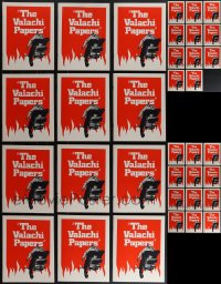 4s0446 LOT OF 35 VALACHI PAPERS SOUVENIR PROGRAM BOOKS 1972 Charles Bronson, Lino Ventura, Mafia!