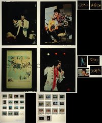 4s0886 LOT OF 70 ELVIS PRESLEY 4X5 COLOR TRANSPARENCIES & 35MM SLIDES FROM VIDEO RELEASES 1980s