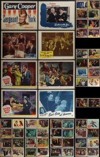 4s0315 LOT OF 74 1940S LOBBY CARDS 1940s great scenes from a variety of different movies!
