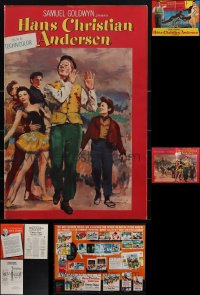 4s0069 LOT OF 6 FOLDED UNCUT HANS CHRISTIAN ANDERSEN PRESSBOOKS 1953 Danish storyteller Danny Kaye!