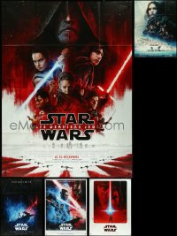 4s0090 LOT OF 8 FOLDED STAR WARS FRENCH ONE-PANELS 2000s-2010s great images from several movies!