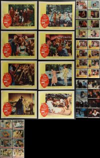 4s0332 LOT OF 56 LOBBY CARDS 1950s-1970s complete sets from seven different movies!