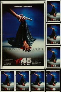 4s0283 LOT OF 11 FOLDED MS. .45 ONE-SHEETS 1981 it's no longer a man's world, gruesome image!