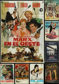 4s0539 LOT OF 11 FOLDED SPANISH POSTERS 1960s-1980s great images from a variety of movies!