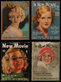 4s0439 LOT OF 4 NEW MOVIE MAGAZINE MOVIE MAGAZINES 1930s filled with great images & information!