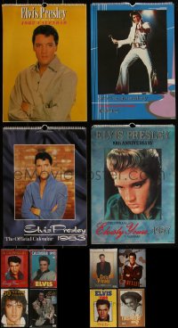 4s0046 LOT OF 12 ELVIS PRESLEY CALENDARS 1980s-1990s great images of the King of Rock 'n' Roll!