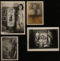 4s0842 LOT OF 4 MOVIE THEATER PROMOTION PHOTOS 1940s beautiful women with movie posters & more!