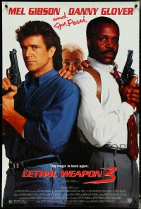 4s1003 LOT OF 5 UNFOLDED SINGLE-SIDED 27X40 LETHAL WEAPON 3 ONE-SHEETS 1992 Mel Gibson, Danny Glover