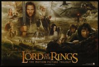 4s0063 LOT OF 10 UNFOLDED 14X20 LORD OF THE RINGS TRILOGY MINI POSTERS 2003 cool cast montage!