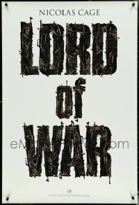 4s1001 LOT OF 5 UNFOLDED SINGLE-SIDED 27X40 LORD OF WAR TEASER ONE-SHEETS 2005 cool gun montage!