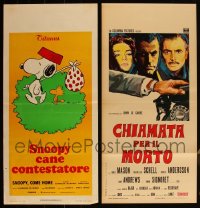 4s0622 LOT OF 20 FORMERLY FOLDED ITALIAN LOCANDINAS 1960s-1980s a variety of movie images!