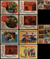 4s0367 LOT OF 20 JOAN LESLIE LOBBY CARDS 1940s-1950s incomplete sets from several of her movies!