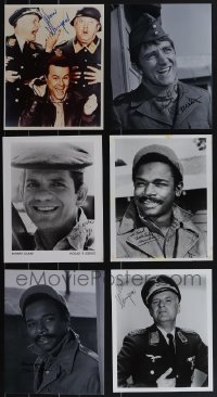 4s0921 LOT OF 6 HOGAN'S HEROES SIGNED REPRO PHOTOS 1980s Werner Klemperer, Dawson, Clary & Dixon!