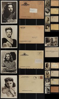 4s0863 LOT OF 17 1940S 5X7 FAN PHOTOS MOSTLY WITH FACSIMILE AUTOGRAPHS & ENVELOPE 1940s cool!
