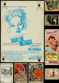 4s0052 LOT OF 6 MISCELLANEOUS ITEMS & 5 FOLDED POSTERS 1940s-1960s great images from a variety of movies!