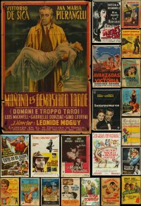 4s0124 LOT OF 31 FOLDED ARGENTINEAN POSTERS 1950s-1960s great images from a variety of movies!