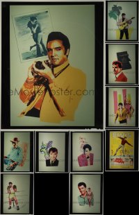 4s0852 LOT OF 10 ELVIS PRESLEY 8X10 COLOR TRANSPARENCIES FROM VIDEO RELEASES 1980s cool!
