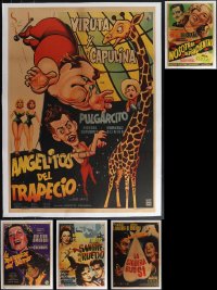 4s0031 LOT OF 8 LINENBACKED MEXICAN POSTERS 1950s great images from a variety of movies!