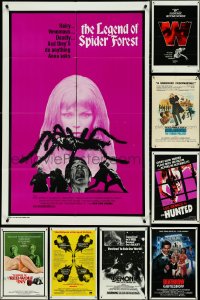 4s0278 LOT OF 12 FOLDED HORROR/SCI-FI/FANTASY ONE-SHEETS 1970s-1980s a variety of cool images!