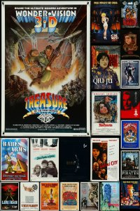4s0963 LOT OF 25 UNFOLDED SINGLE-SIDED MOSTLY 27X41 ONE-SHEETS 1980s-1990s cool movie images!