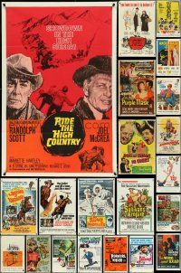 4s0237 LOT OF 51 FOLDED ONE-SHEETS 1940s-1960s great images from a variety of different movies!