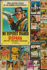 4s0125 LOT OF 26 FOLDED ARGENTINEAN POSTERS 1950s-1960s great images from a variety of movies!