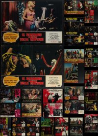 4s0675 LOT OF 59 FORMERLY FOLDED ITALIAN 19X27 PHOTOBUSTAS 1960s-1970s a variety of movie images!